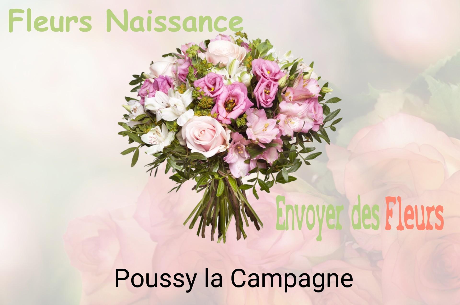 Bouquet de fleurs de naissance livré à Poussy-la-Campagne